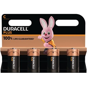 Duracell Plus Power tipo C (paquete de 4)