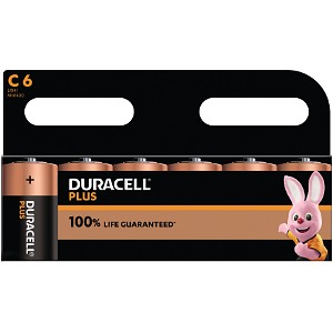 Duracell Plus Power tipo C (paquete de 6)