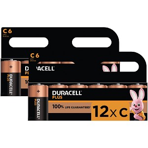 Duracell Plus Power tipo C (paquete de 12)