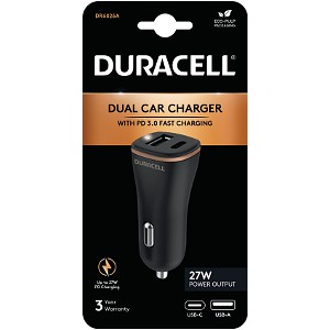 Cargador para coche Duracell USB-A + USB-C